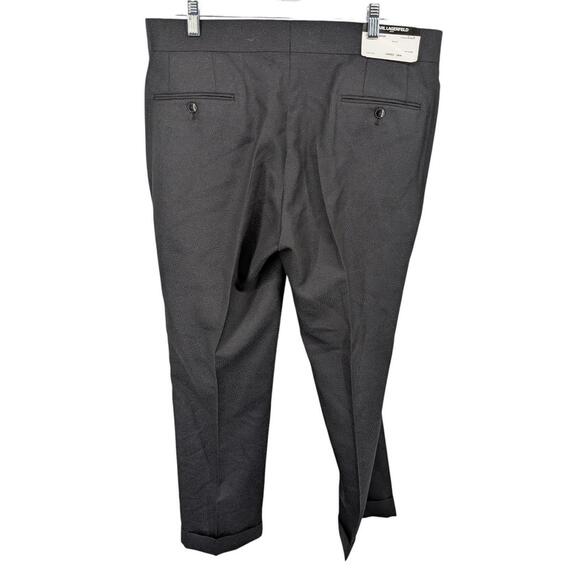 Karl Lagerfeld Modern fit Tuxedo Dress Pants Black Metallic 35 x 30 - Picture 5 of 5